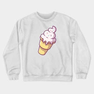 Vanilla ice cream meses cartoon Crewneck Sweatshirt